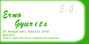 erno gyurits business card